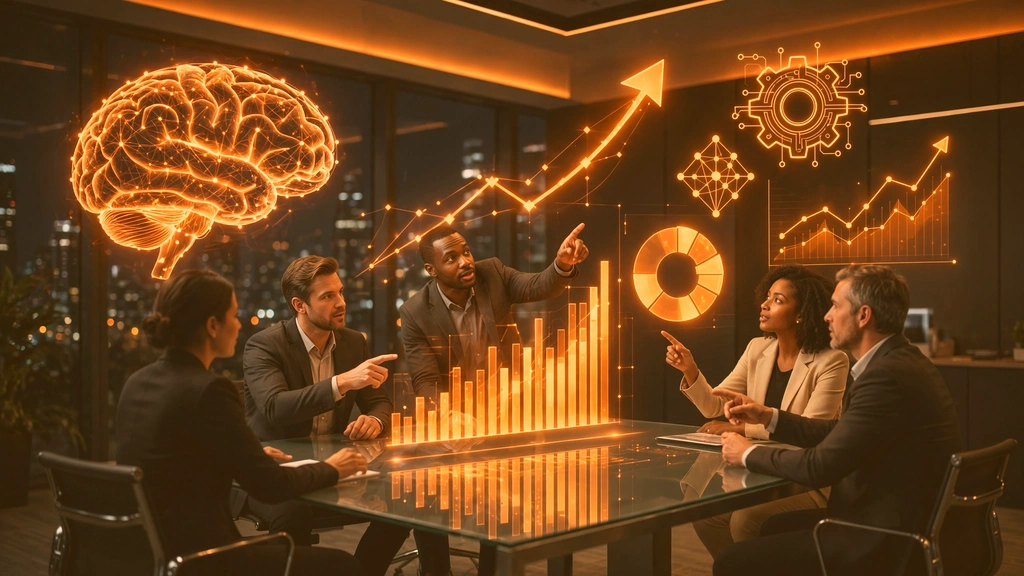 Abstract AI powered Growth Banner