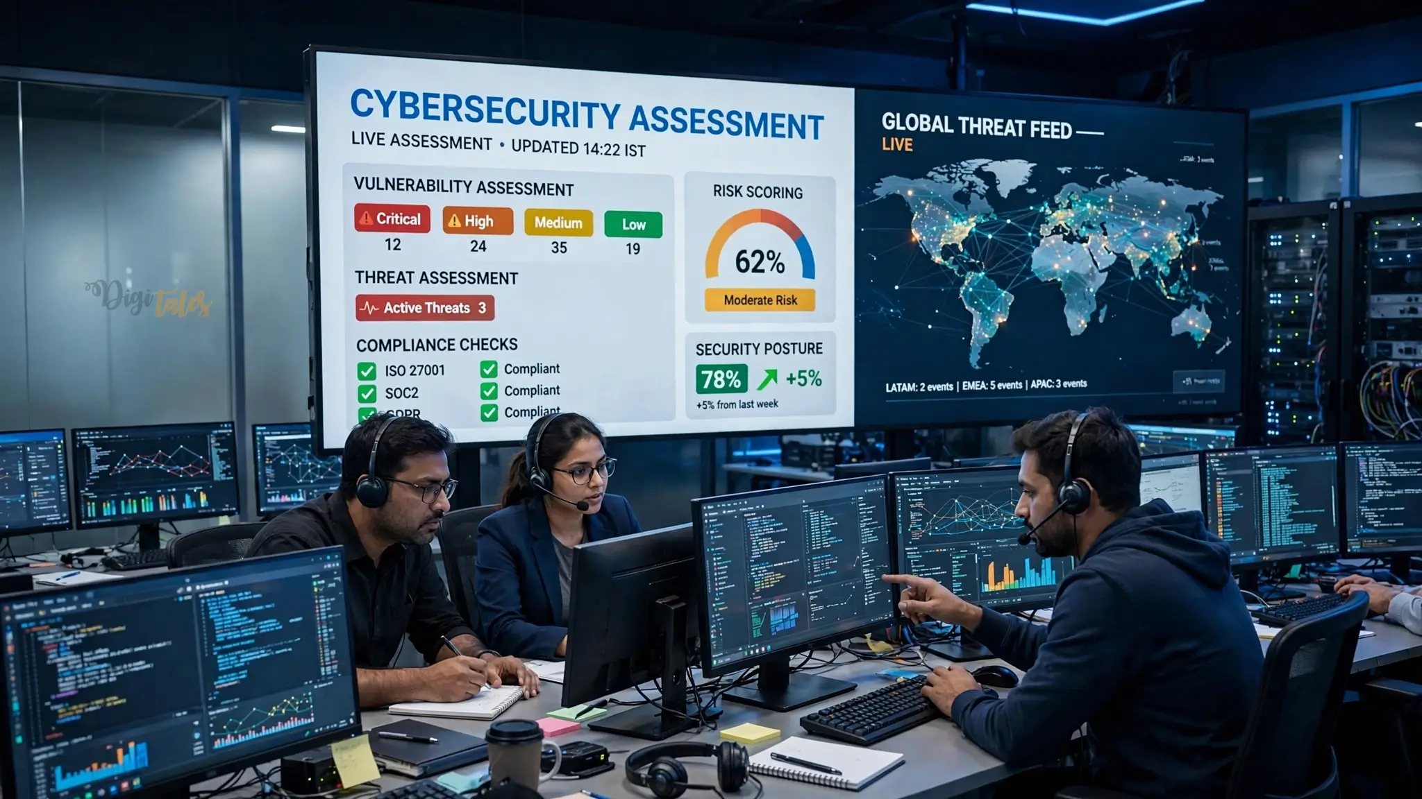 Cybersecurity Assessment War Room banner for Digitales — cyber war room
