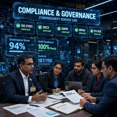 Support team working together in an office
